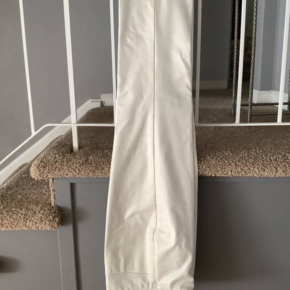 White Genuine Leather Pants - Picture 1 of 2